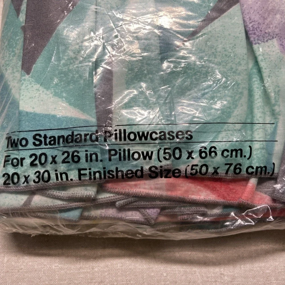 2 Vintage Utica JP Stevens & Co 80's 90's Ruffle Standard Pillowcases NIP Retro